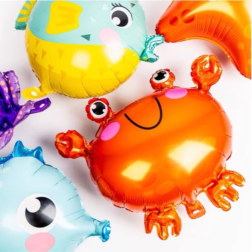 SEA CREATURE Octopus Fish Foil Balloon Garland Birthday Decoration Sea Creatures [READY STOCK IN SG]