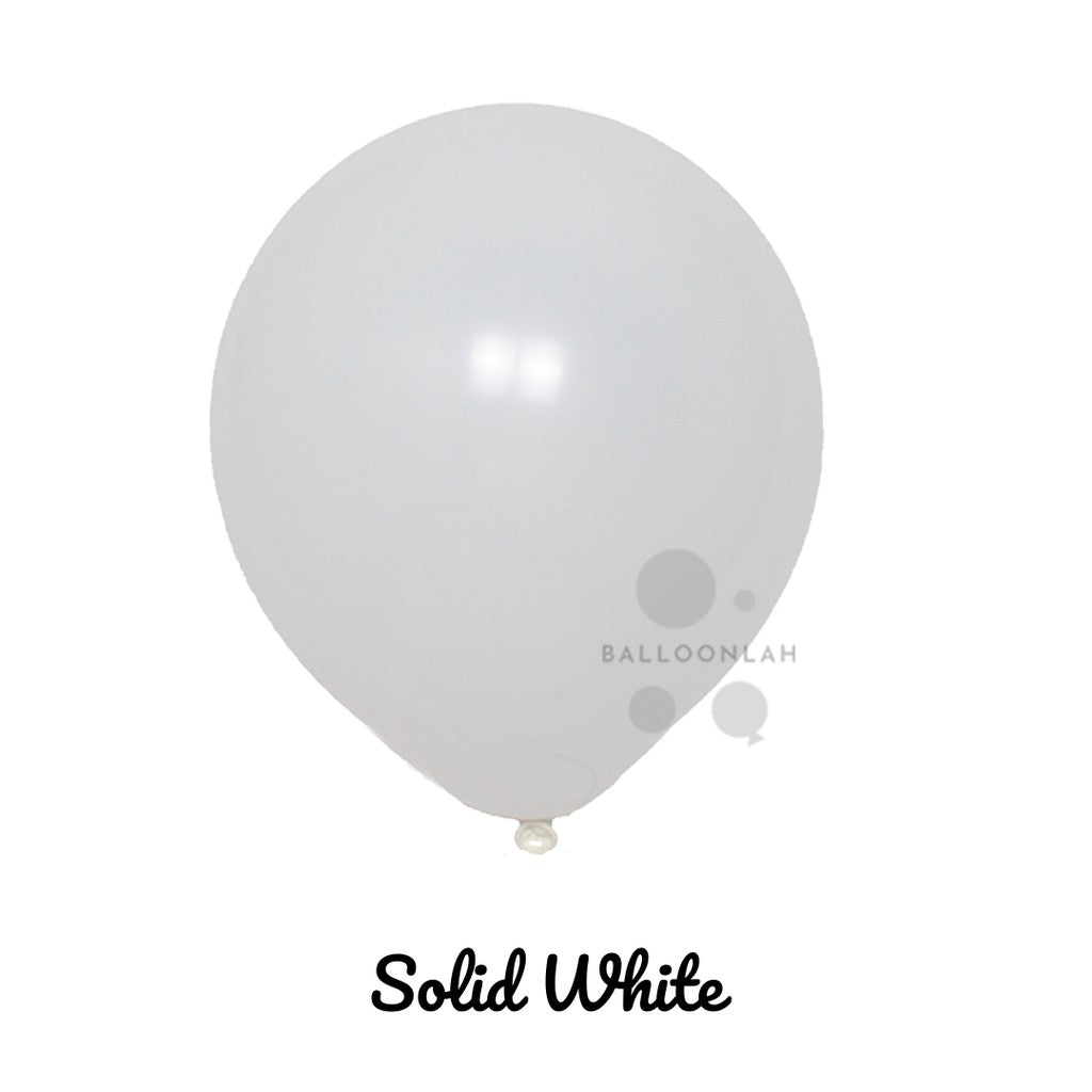 10” Solid Colour Helium Latex Balloons [READY STOCK IN SG]