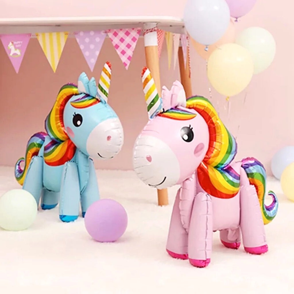 3D Standing Unicorn Foil Balloon Airwalker Birthday Party Decoration Unicorn [READY STOCK IN SG]