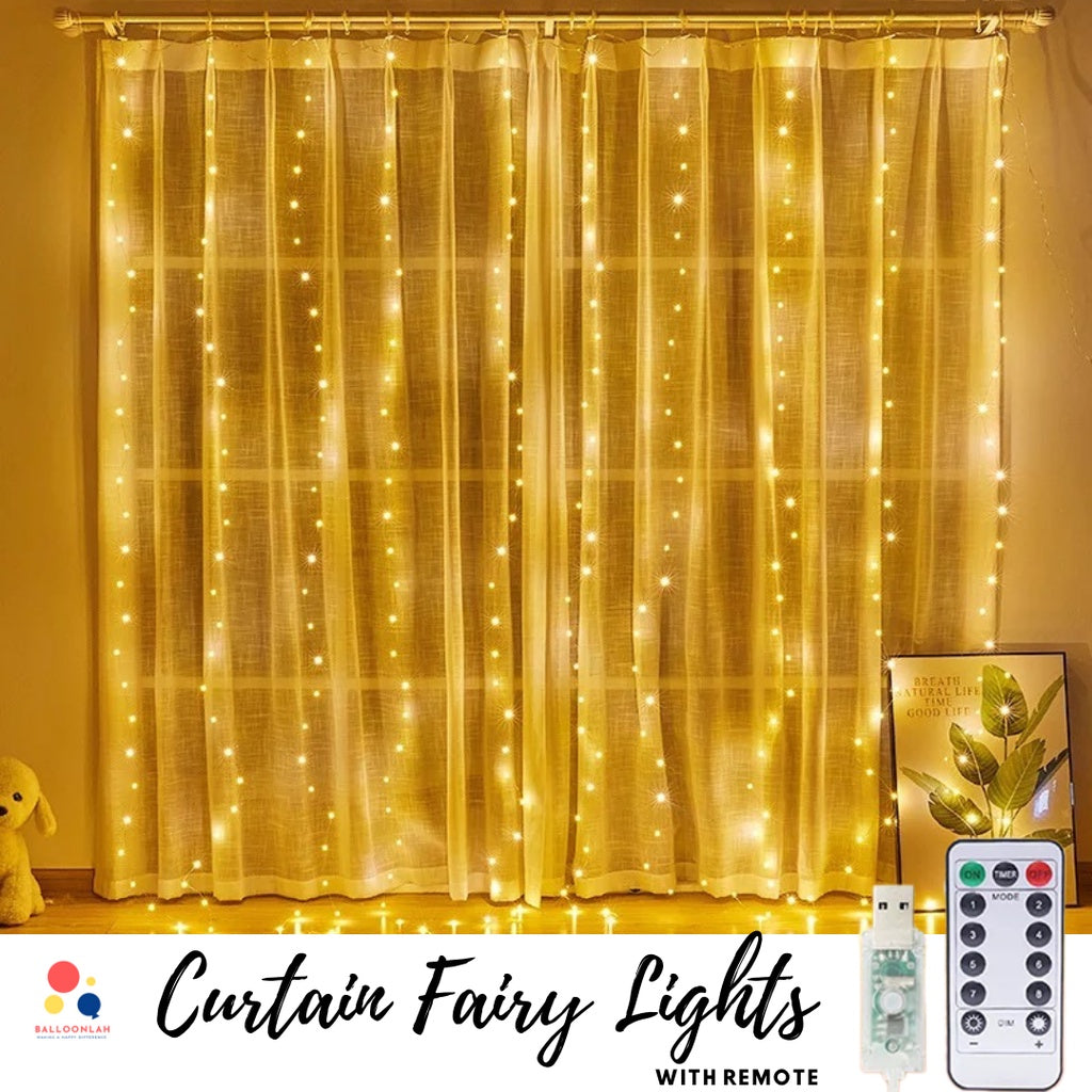 Curtain Lights Fairy Lights USB Powered Indoor Outdoor Wedding Proposal Birthday Party Lights [READY STOCK IN SG]