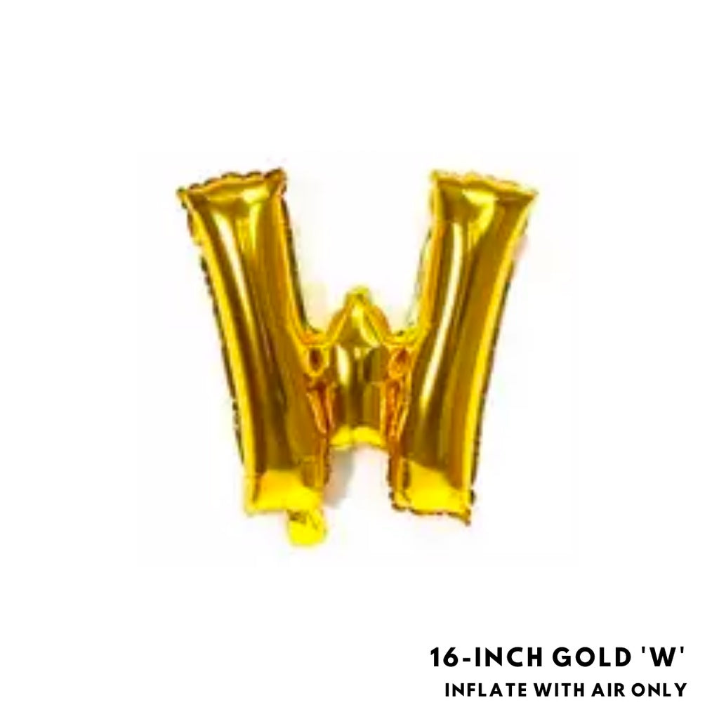 16-inch Gold Letter Foil Number Foil Balloons Air [READY STOCK IN SG]