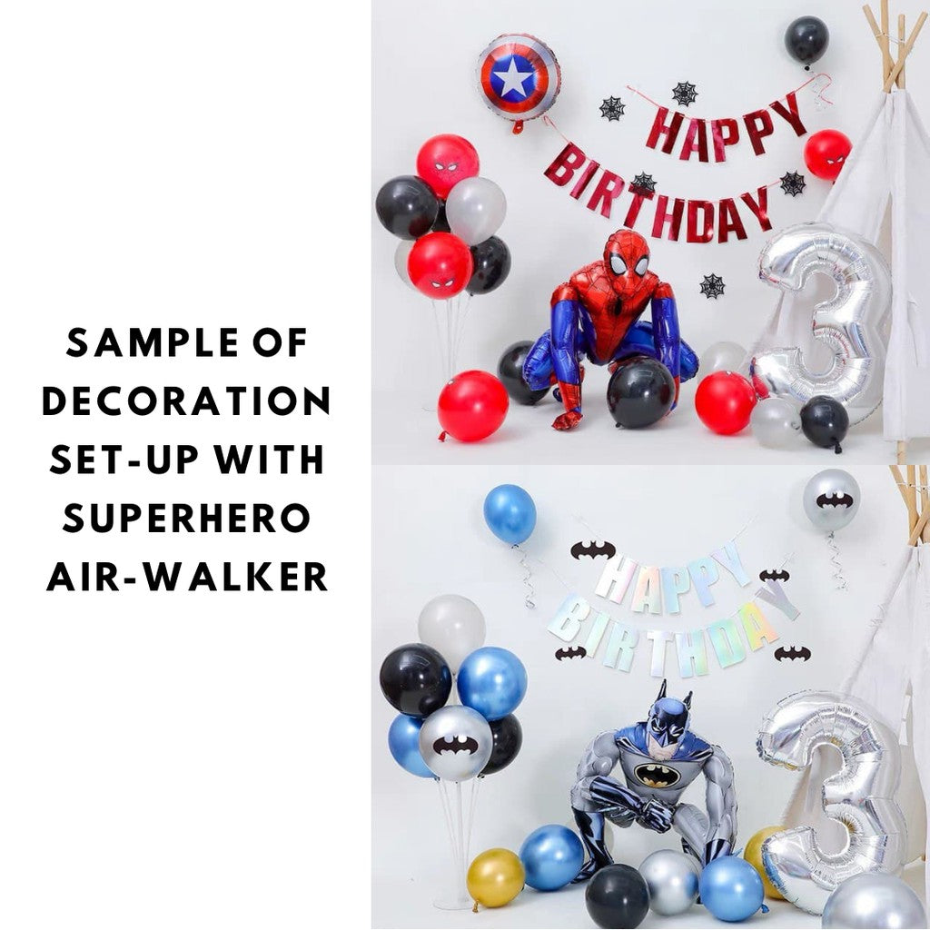 Superhero Balloon Spiderman Airwalker Batman Aiwalker Ironman Airwalker [READY STOCK IN SG]