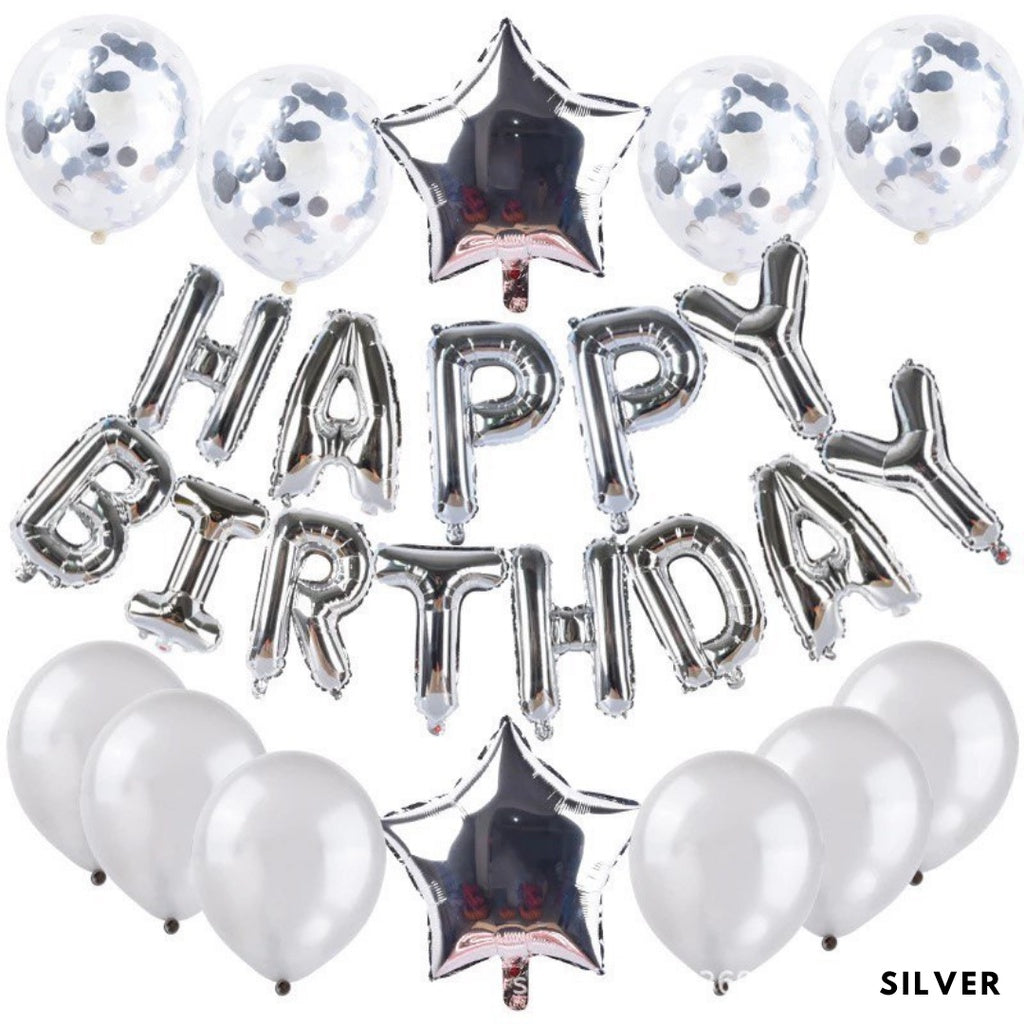 Happy Birthday Balloon Decoration Value Pack Background Banner Package Set [READY STOCK IN SG]