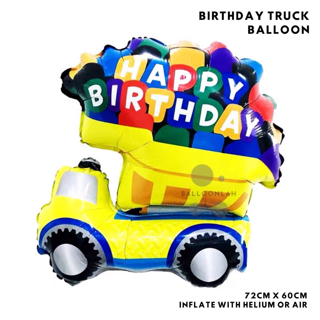 TRANSPORT Vehicles Truck Engine Car Balloon Garland Birthday Decoration [READY STOCK IN SG]