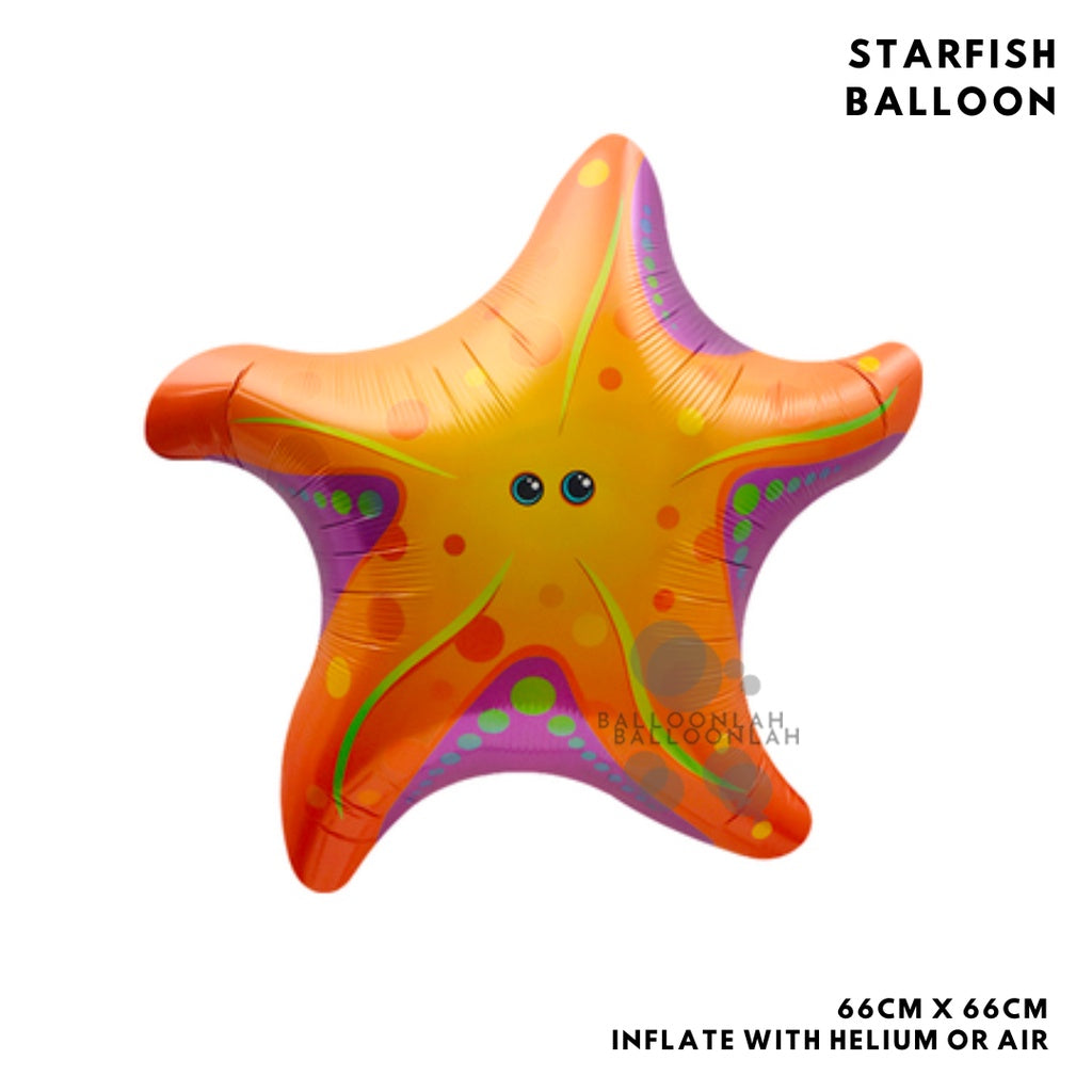 SEA CREATURE Shark Starfish Octopus Fish Foil Balloon Garland Birthday Decoration [READY STOCK IN SG]