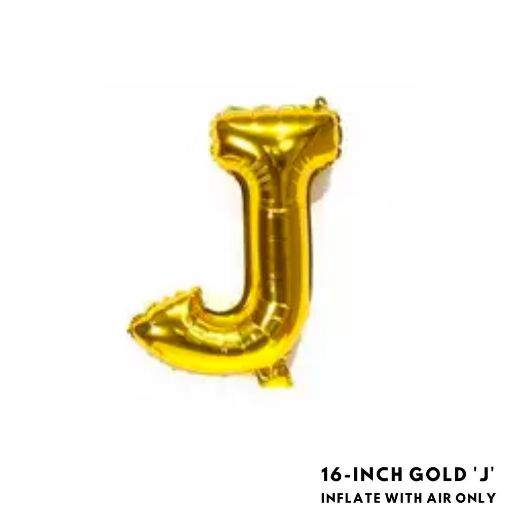 16-inch Gold Letter Foil Number Foil Balloons Air [READY STOCK IN SG]