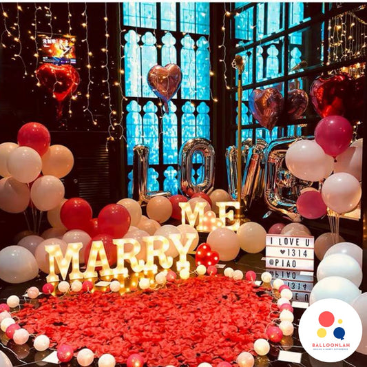 🎈WEDDING PROPOSAL Red Love Proposal Essentials Balloons Decoration [READY STOCK IN SG]