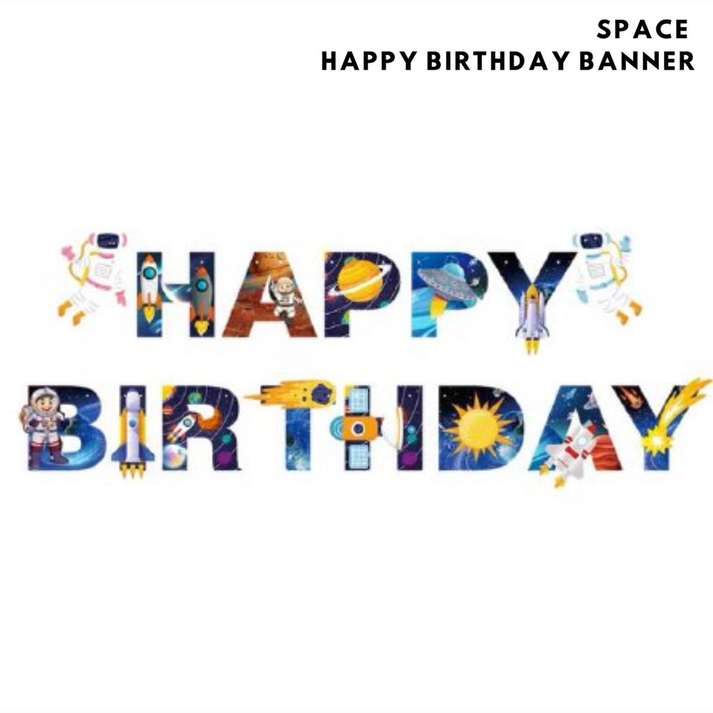 🚀 SPACE Cartoon Themed Birthday Balloons [READY STOCK IN SG]