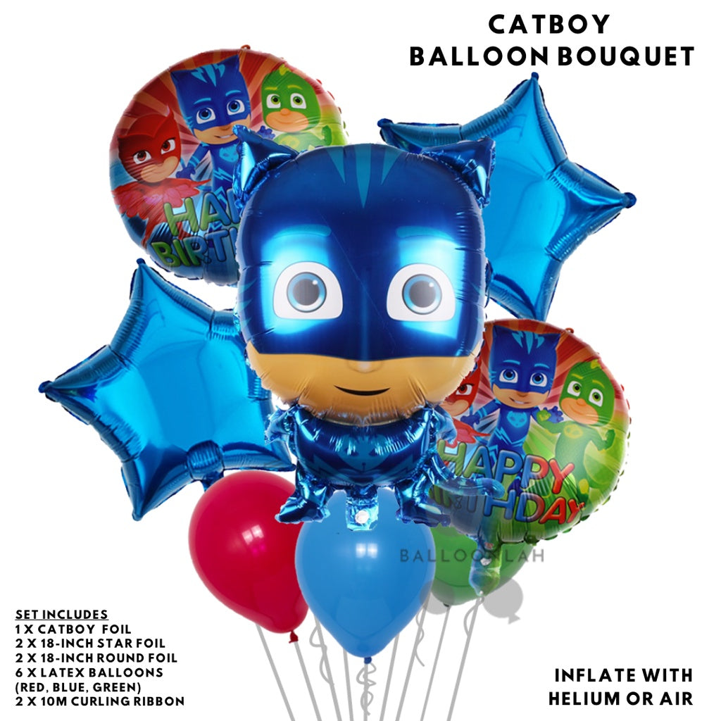 🎭PJ MASKS Cartoon Themed Birthday Balloons [READY STOCK IN SG]