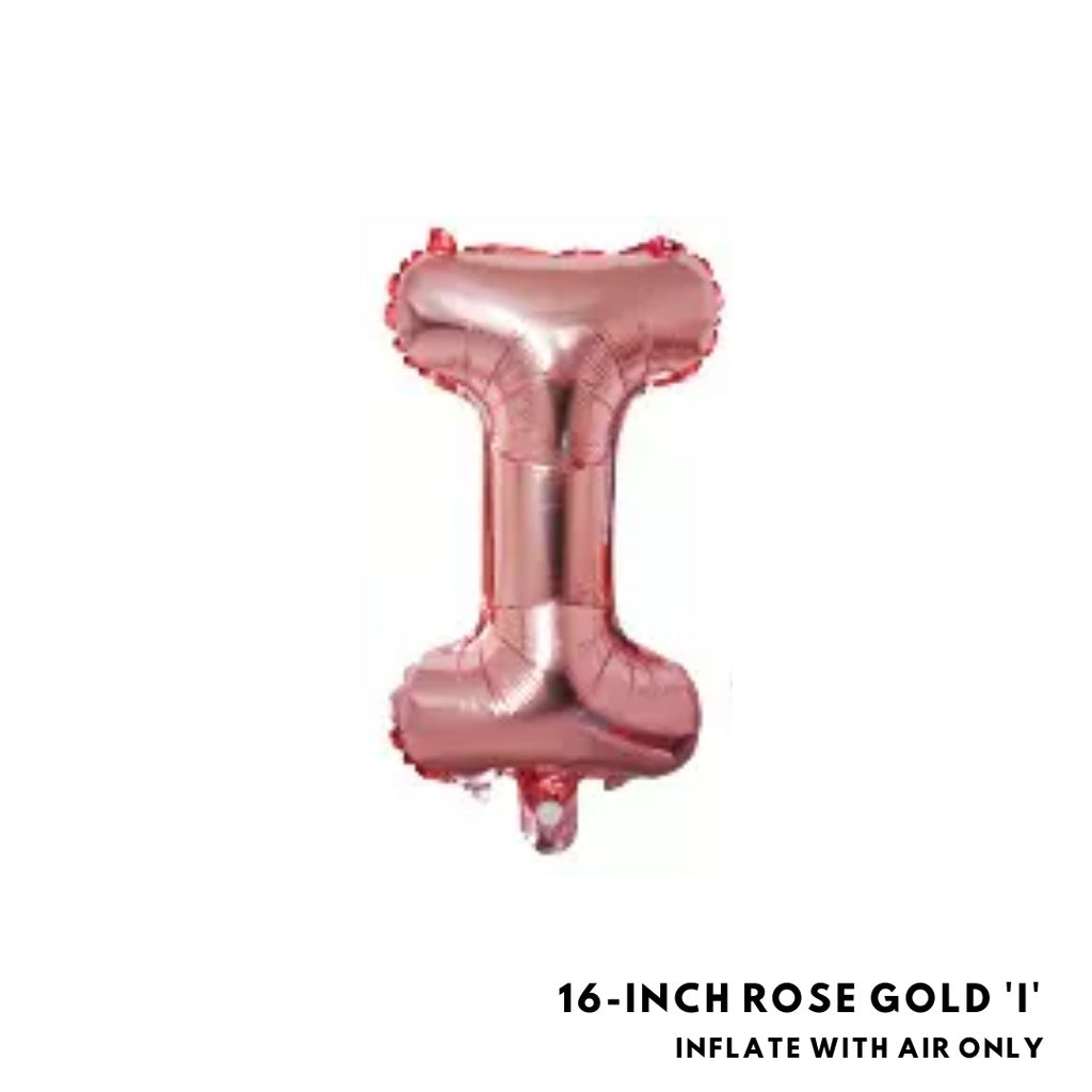 16-inch Rose Gold Letter Foil Number Foil Balloons Air [READY STOCK IN SG]