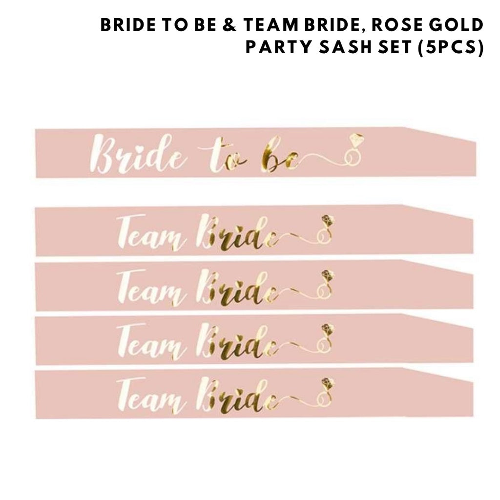 💍💖 BRIDE TO BE Rose Gold Essentials Hen's Party Night [READY STOCK IN SG]