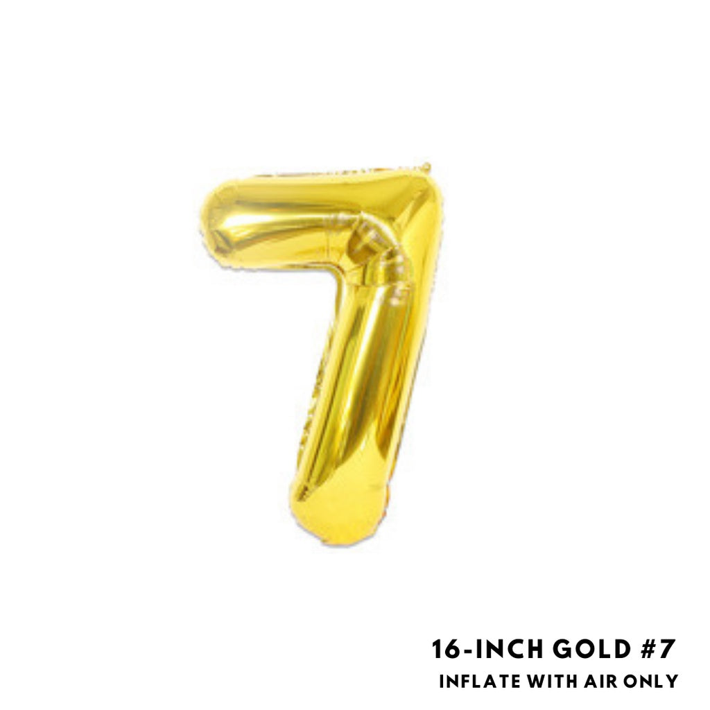 16-inch Gold Letter Foil Number Foil Balloons Air [READY STOCK IN SG]