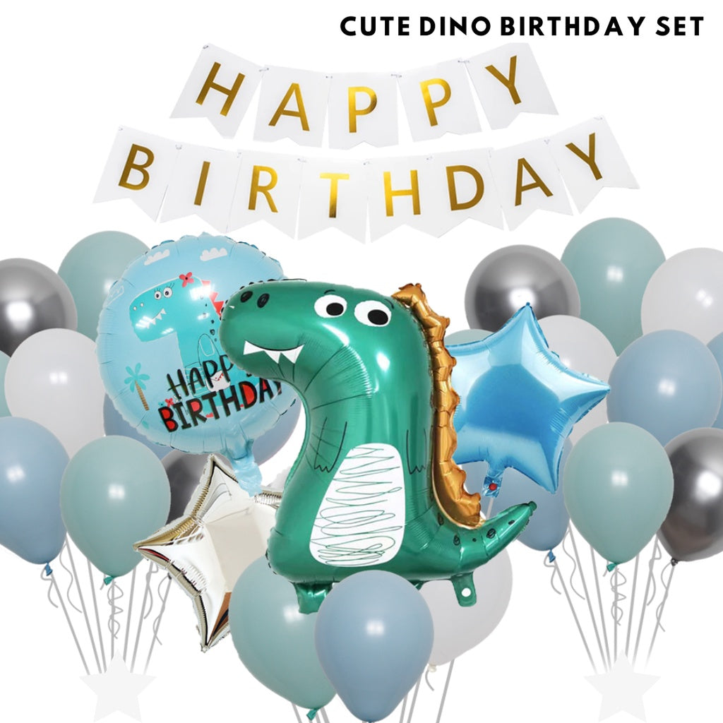 🦕 Cute Dino Balloon Bouquet Birthday [READY STOCK IN SG]