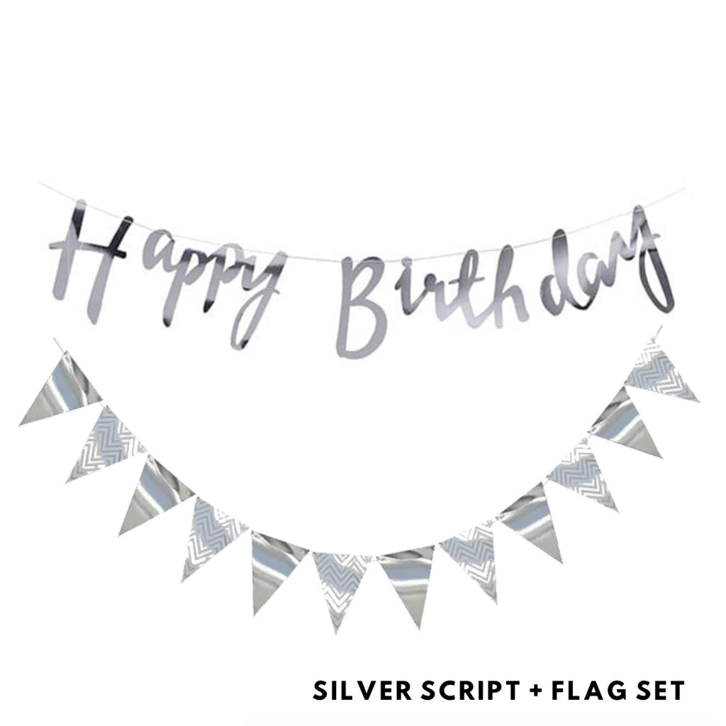 Happy Birthday Foil Party Banner Party Bunting [READY STOCK IN SG]