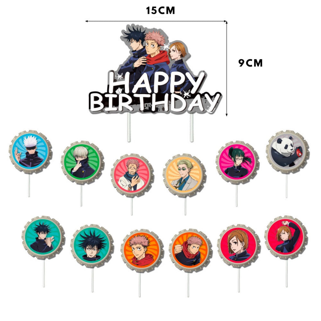 JUJUTSU KAISEN Anime Cartoon Themed Birthday Balloon Set [READY STOCK IN SG]