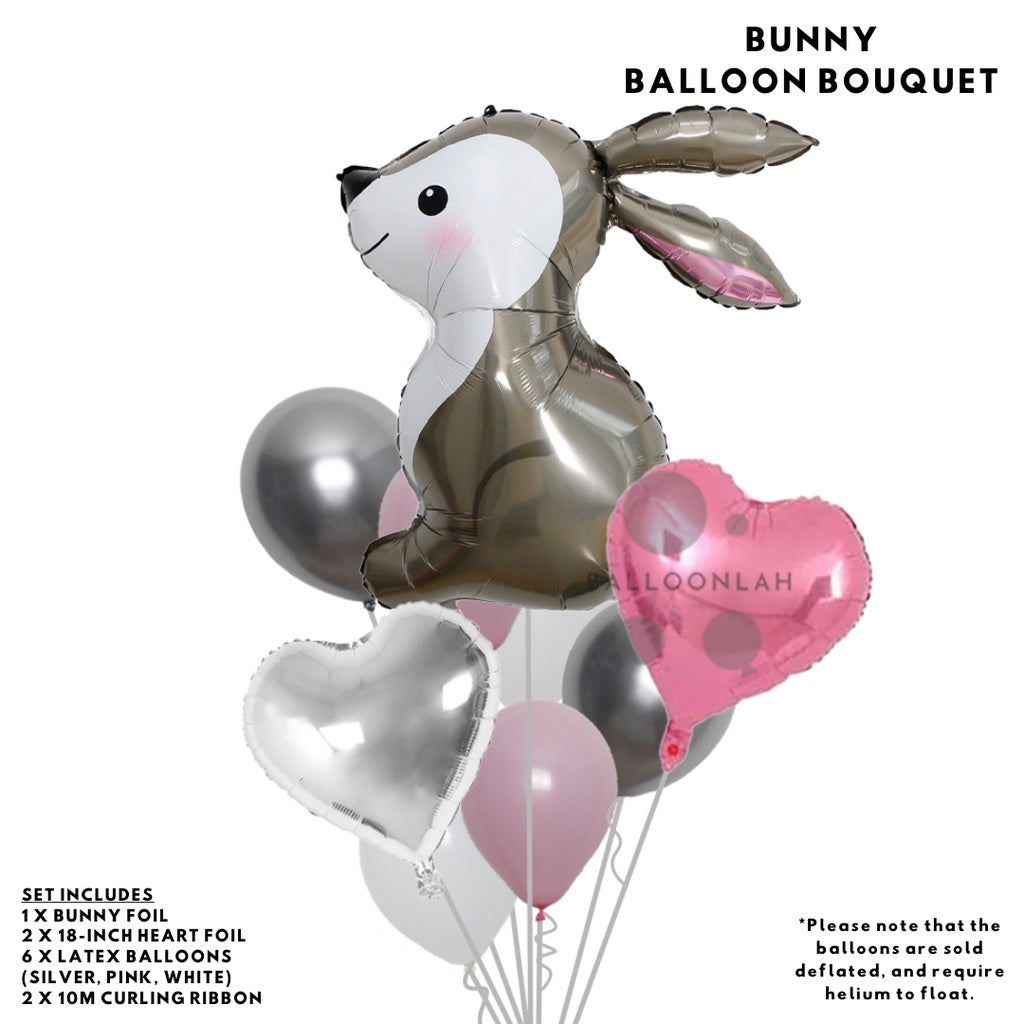 🌳 WOODLAND Animal Bunny Squirrel Hedgehog Balloon Bouquet [READY STOCK IN SG]