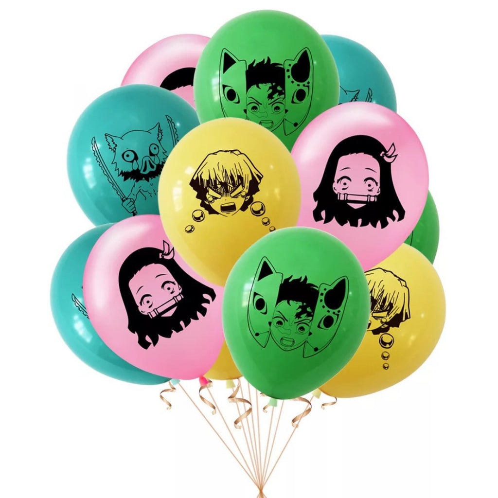 DEMON SLAYER Anime Cartoon Themed Birthday Balloon Set [READY STOCK IN SG]