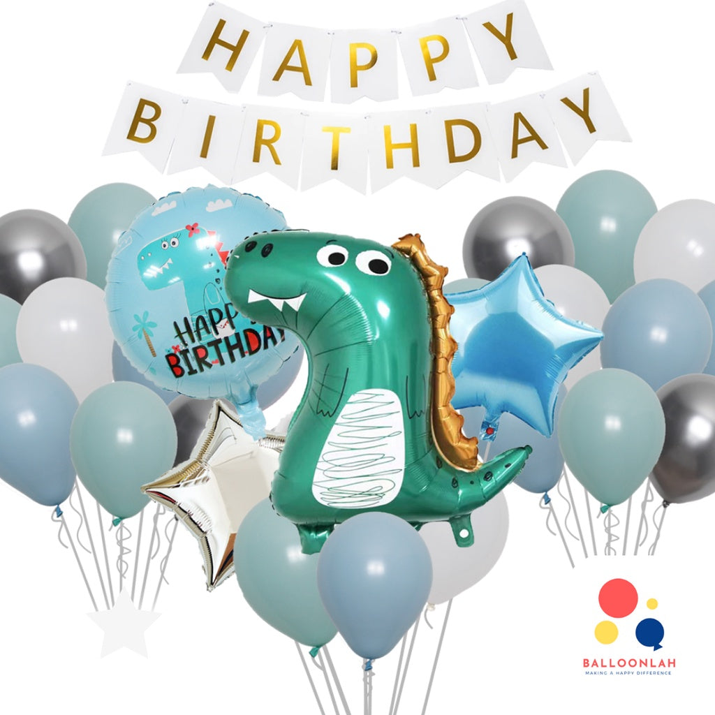 🦕 Cute Dino Balloon Bouquet Birthday [READY STOCK IN SG]