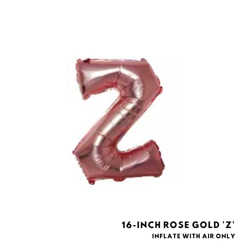 16-inch Rose Gold Letter Foil Number Foil Balloons Air [READY STOCK IN SG]