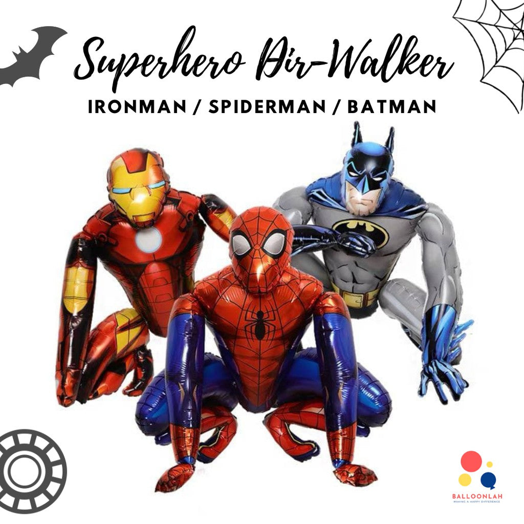 Superhero Balloon Spiderman Airwalker Batman Aiwalker Ironman Airwalker [READY STOCK IN SG]