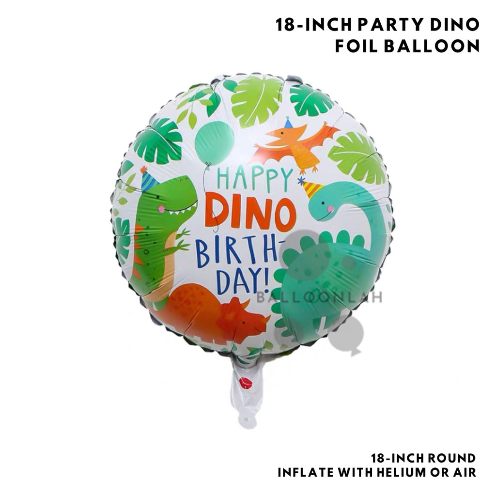 🎉  PARTY Dino Dinosaur Colour Retro Colour Balloon Garland Birthday Decoration [READY STOCK IN SG]