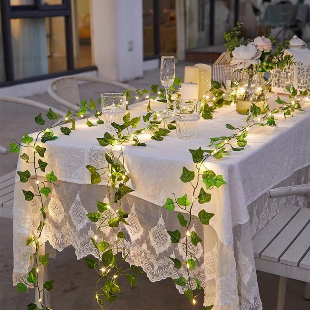 🍃 Vine Leaf Fairy Lights Battery Powered Indoor Outdoor Wedding Proposal Birthday Party Lights [READY STOCK IN SG]
