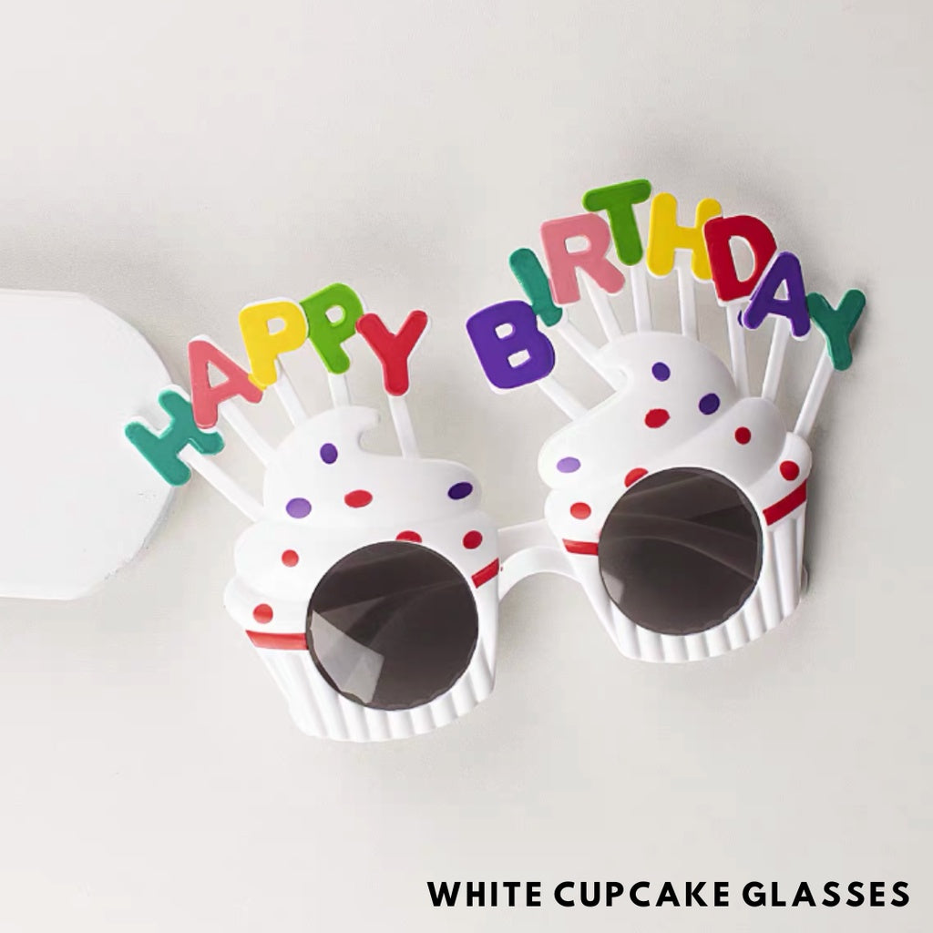 Party Glasses Party Mosaic Birthday Cake Cupcake Unicorn Birthday Fun [READY STOCK IN SG[