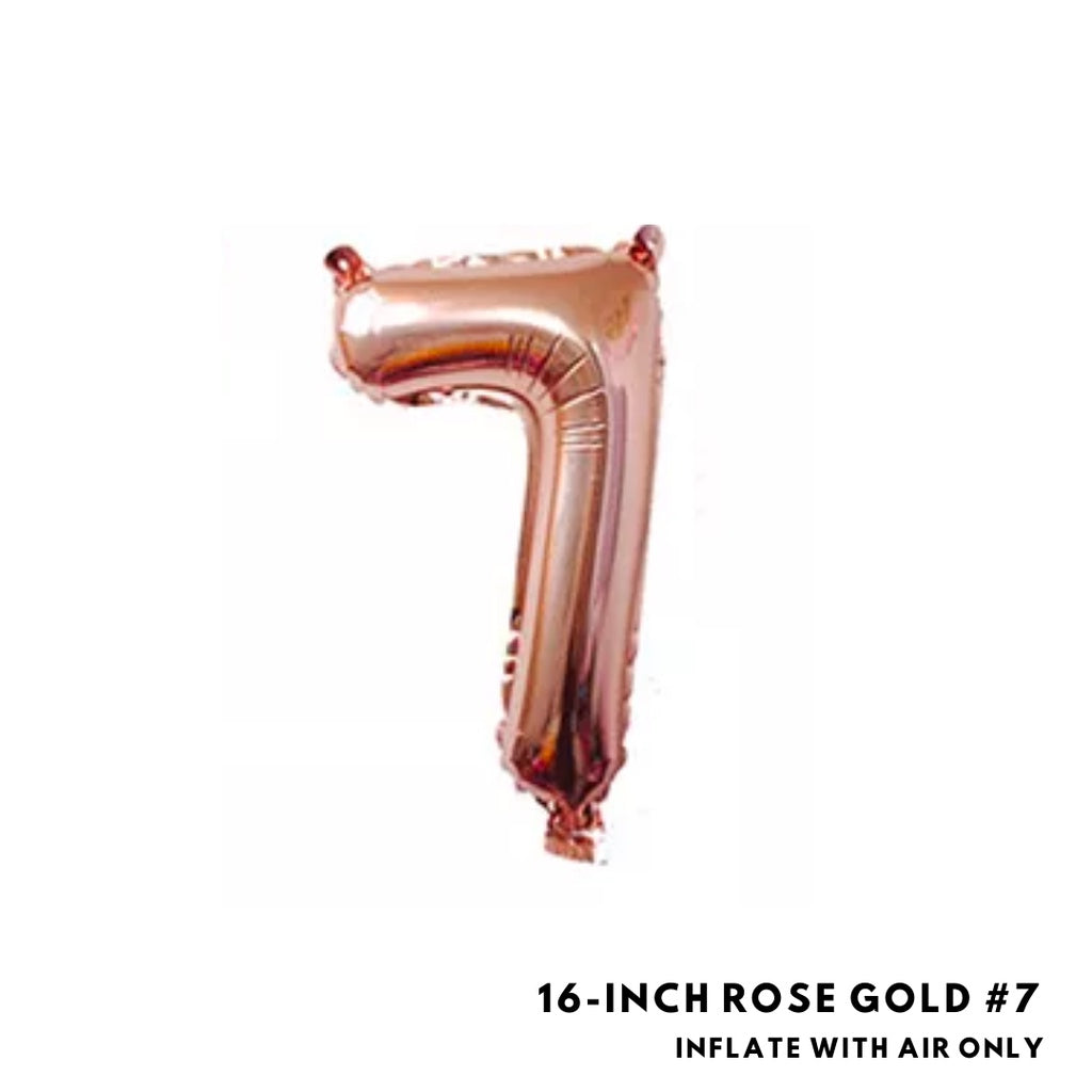 16-inch Rose Gold Letter Foil Number Foil Balloons Air [READY STOCK IN SG]