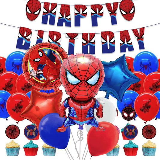 🕸️ SPIDERMAN Marvels Avenger Foil and Latex Balloon Birthday Set [READY STOCK IN SG]