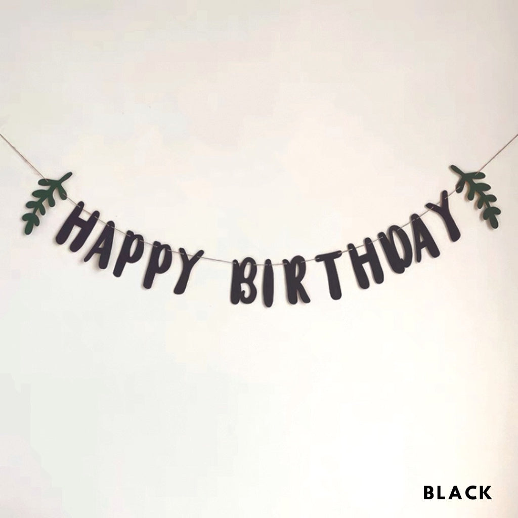 Happy Birthday Kraft Paper Party Banner Party Bunting Woodland [READY STOCK IN SG]