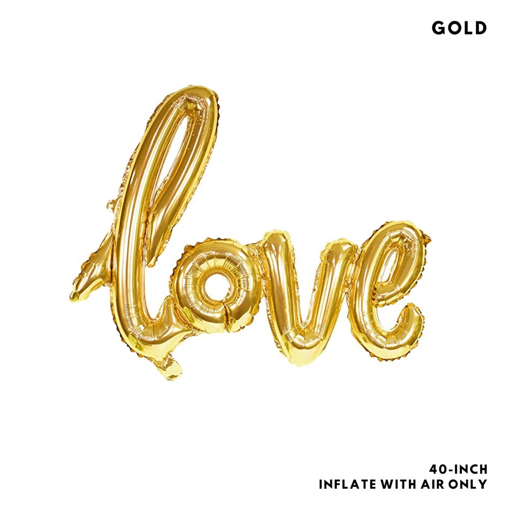 💖 LOVE 40-inch Letter Balloon Love Script Balloons [READY STOCK IN SG]