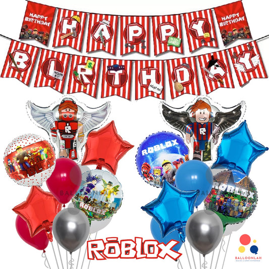 ROBLOX Cartoon Themed Birthday Balloon Bouquet Set [READY STOCK IN SG]