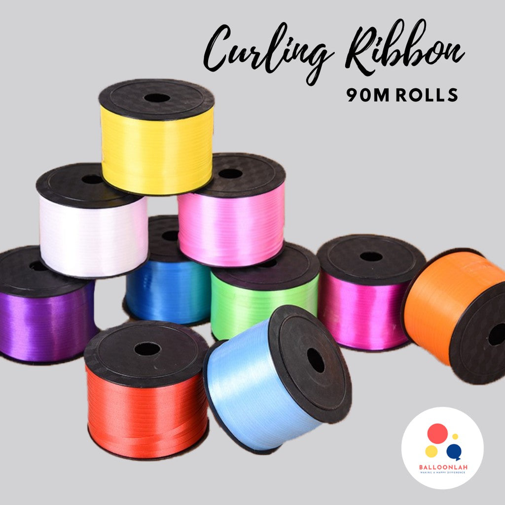 90m Ribbon Roll Helium Balloon Curling String [READY STOCK IN SG]