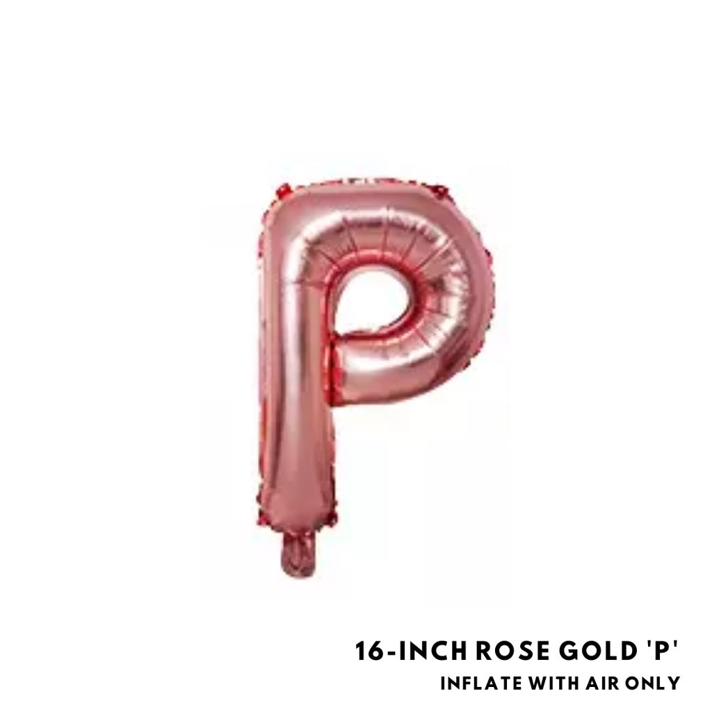 16-inch Rose Gold Letter Foil Number Foil Balloons Air [READY STOCK IN SG]