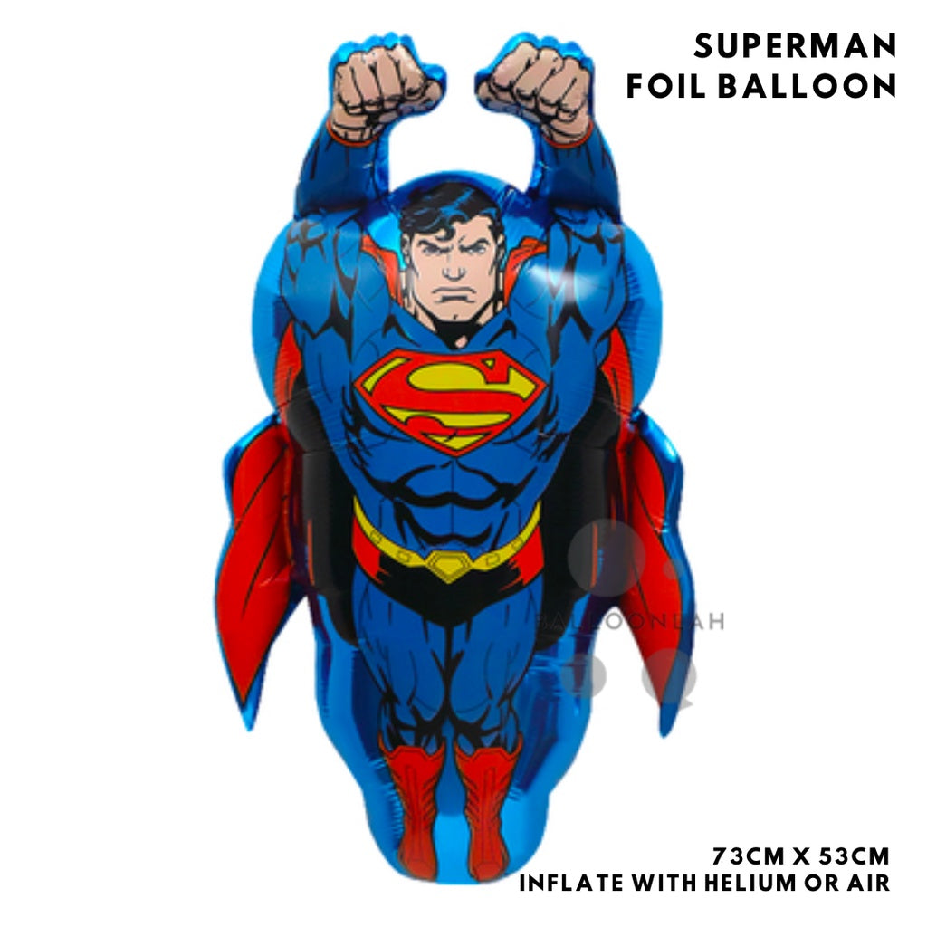 🦸‍♂️ BATMAN SUPERMAN Justice League DC Comics Party Balloon Birthday Children Foil Balloons [READY STOCK IN SG]