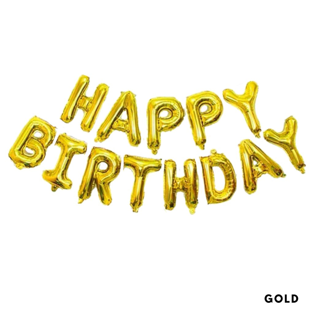 16-inch Happy Birthday Letter Balloons [READY STOCK IN SG]