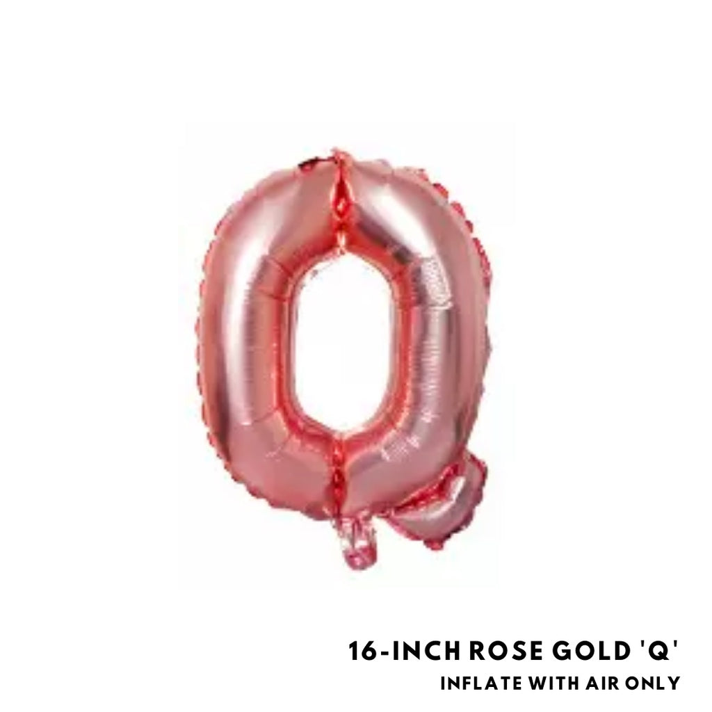 16-inch Rose Gold Letter Foil Number Foil Balloons Air [READY STOCK IN SG]