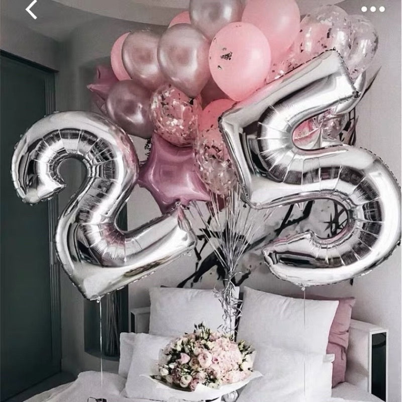 Number Foil Balloons 16-inch 40-inch Helium Air [READY STOCK IN SG]