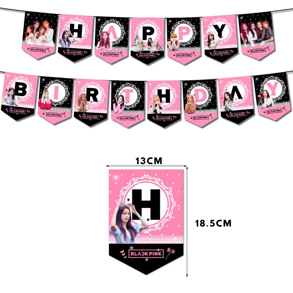 🖤 BLACKPINK K-POP Themed Birthday Balloon Set [READY STOCK IN SG]