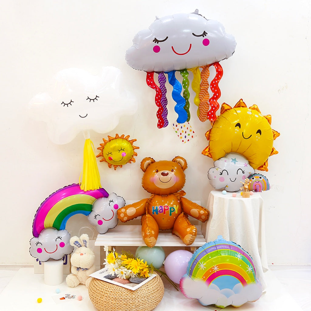 🌈 WEATHER Birthday Party Essentials Cloud Rainbow Sun [READY STOCK IN SG]