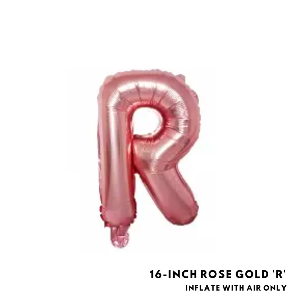 16-inch Rose Gold Letter Foil Number Foil Balloons Air [READY STOCK IN SG]