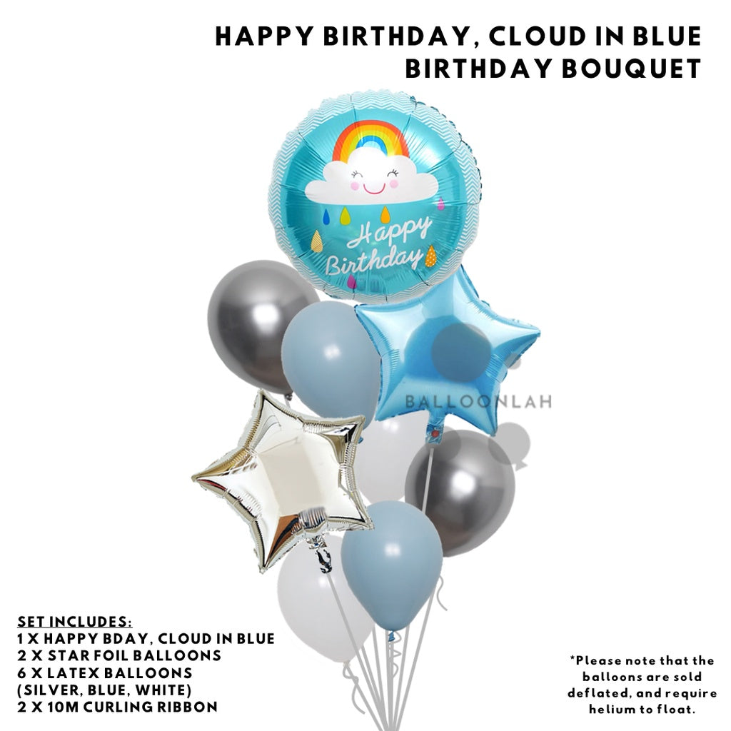 🌈 WEATHER Birthday Party Essentials Cloud Rainbow Sun [READY STOCK IN SG]