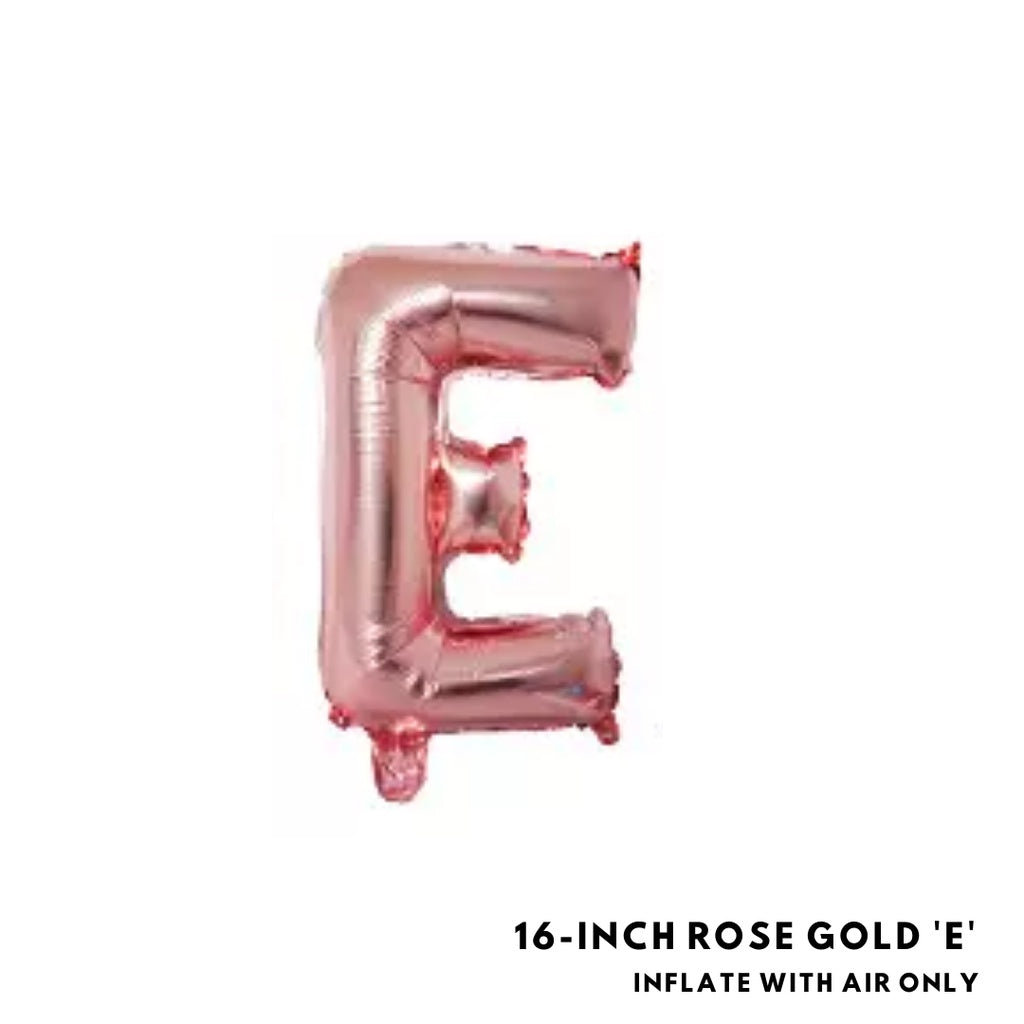 16-inch Rose Gold Letter Foil Number Foil Balloons Air [READY STOCK IN SG]