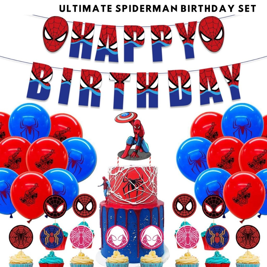 🕸️ SPIDERMAN Marvels Avenger Foil and Latex Balloon Birthday Set [READY STOCK IN SG]