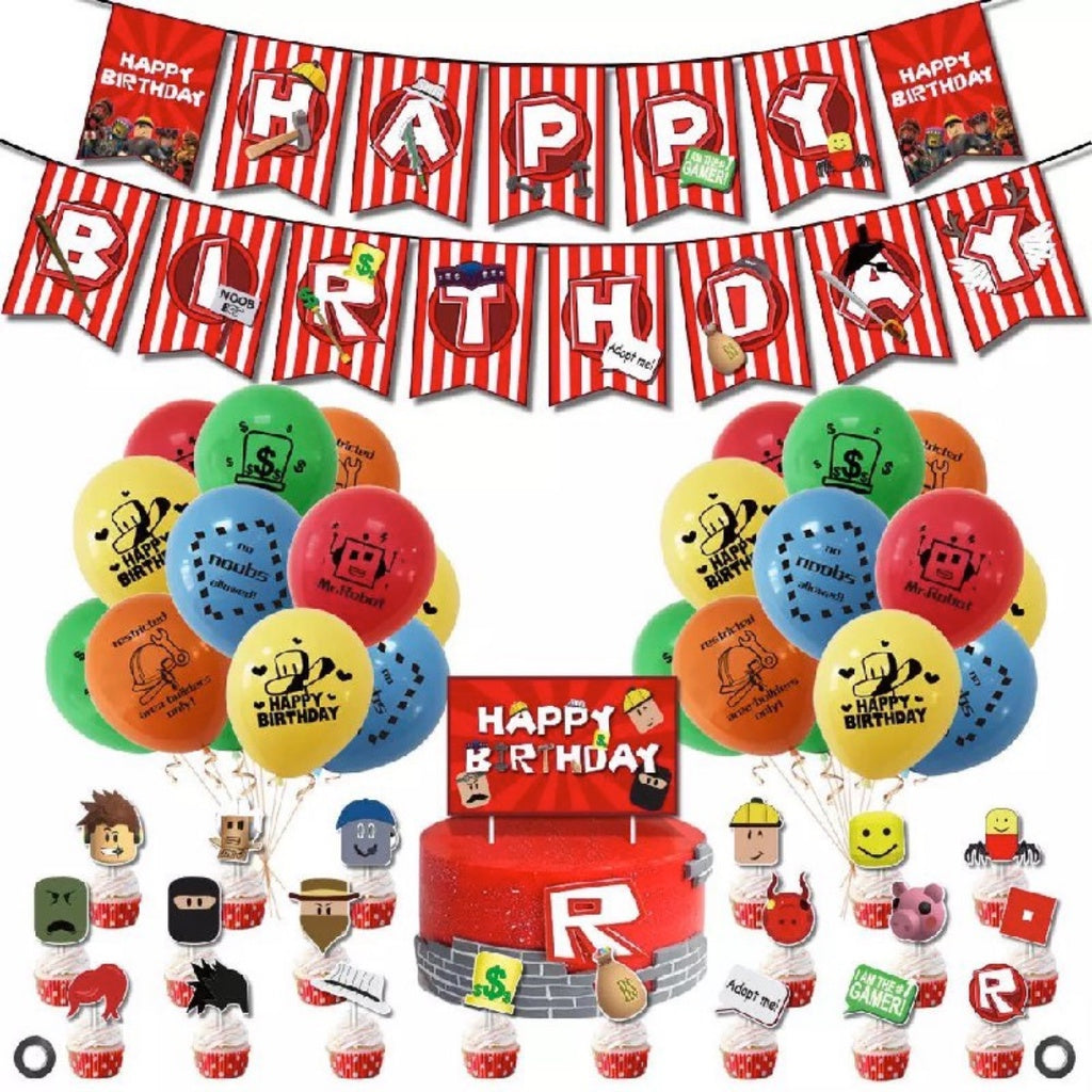 ROBLOX Cartoon Themed Birthday Balloon Set [READY STOCK IN SG]