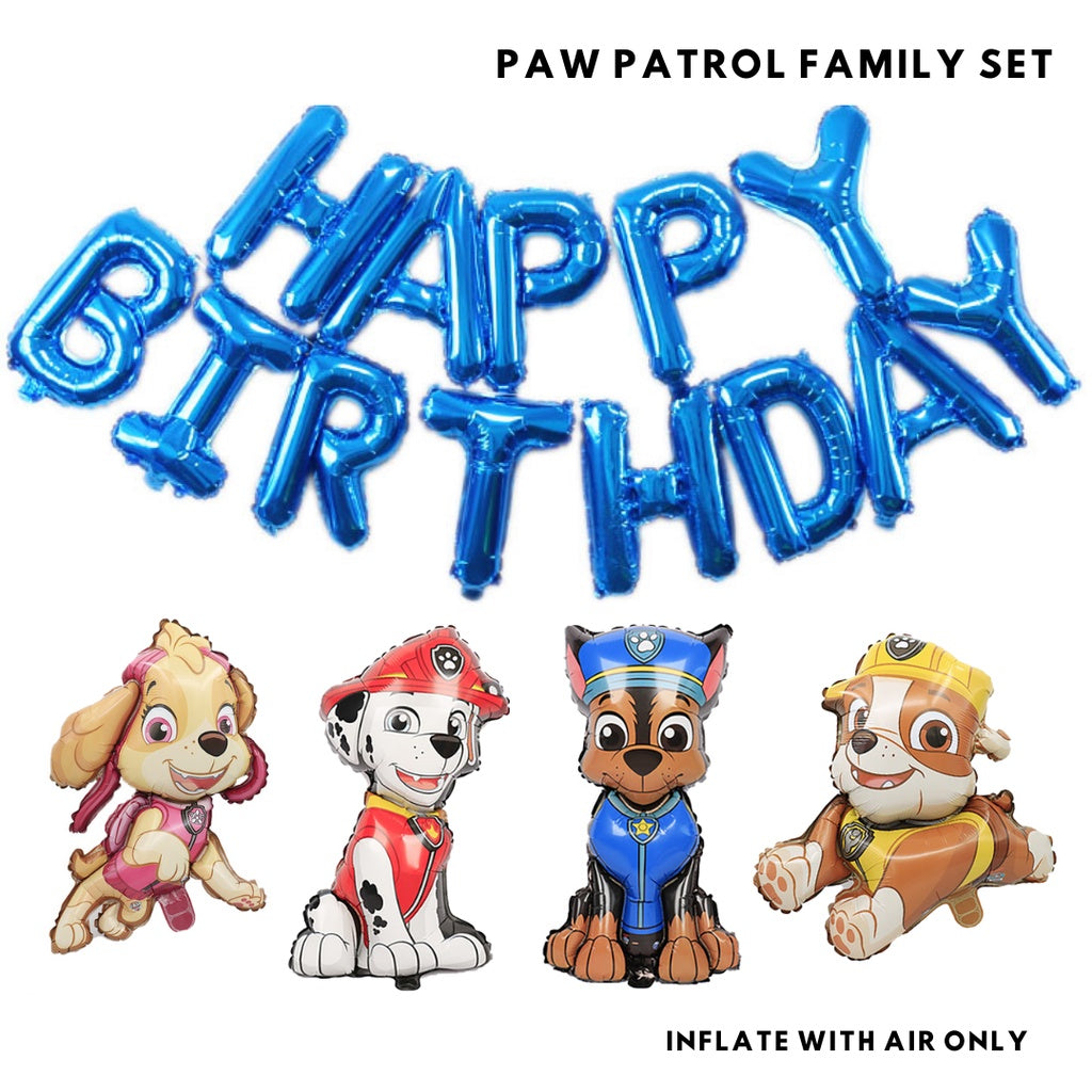🚨 PAW PATROL Cartoon Themed Foil Latex Balloons [READY STOCK IN SG]