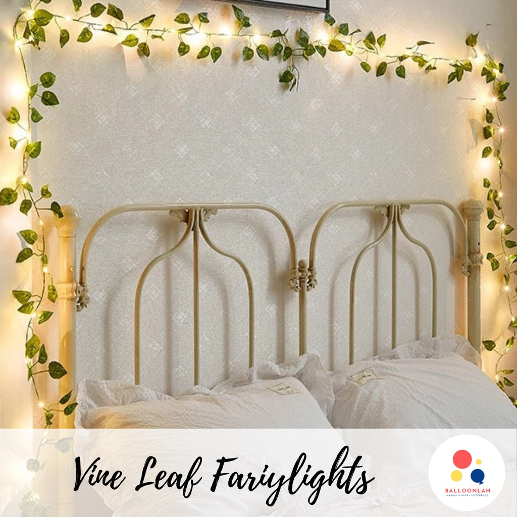 🍃 Vine Leaf Fairy Lights Battery Powered Indoor Outdoor Wedding Proposal Birthday Party Lights [READY STOCK IN SG]