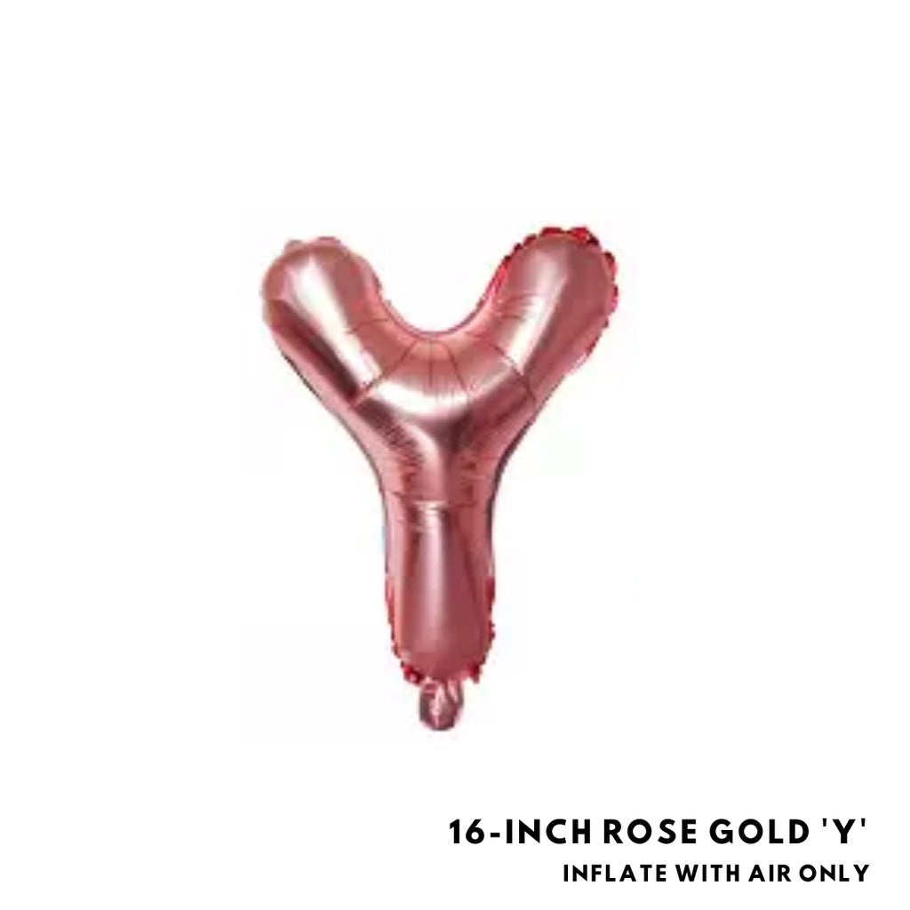 16-inch Rose Gold Letter Foil Number Foil Balloons Air [READY STOCK IN SG]