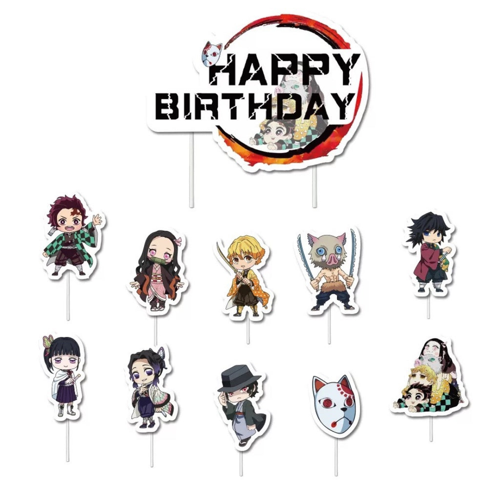 DEMON SLAYER Anime Cartoon Themed Birthday Balloon Set [READY STOCK IN SG]