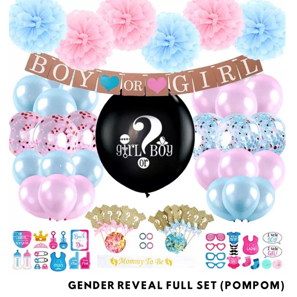 Gender Reveal Party Decoration Balloon Set Baby Shower [READY STOCK IN SG]